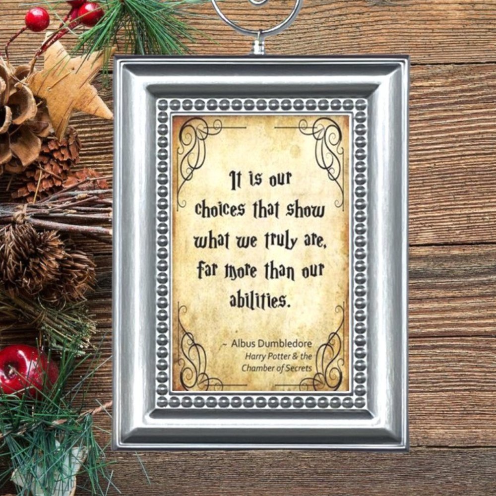 Harry Potter & The Chamber Of Secrets Albus Dumbledore Quote Christmas Ornament